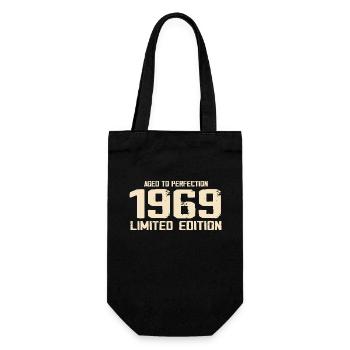 1969 Limited edition 1969 Birthday 1969 Retro - Gift Bag for Bottles - black - Front