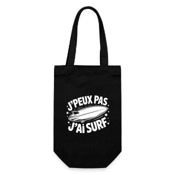 I Can't, I Surf – Surfer Humor T-Shirt Nicht - Geschenkbeutel für Flaschen - Schwarz - Vorne