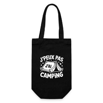 I Can't, I Have Camping – Humorous T-Shirt - Gift Bag for Bottles - black - Front