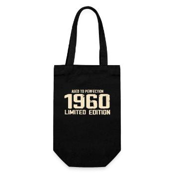 1960 Limited edition 1960 Birthday 1960 Retro - Gift Bag for Bottles - black - Front