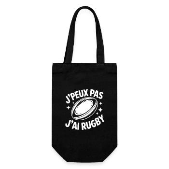I Can't, I Have Rugby – Humorvolles T-Shirt - Geschenkbeutel für Flaschen - Schwarz - Vorne