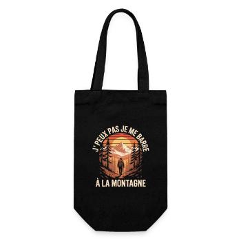 J’PEUX PAS JE ME BARRE À LA MONTAGNE - Sac à bouteille - noir - Devant