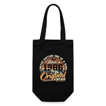 1986 Vintage Vintage Rétro Cadeau d’anniversaire - Sac à bouteille - noir - Devant