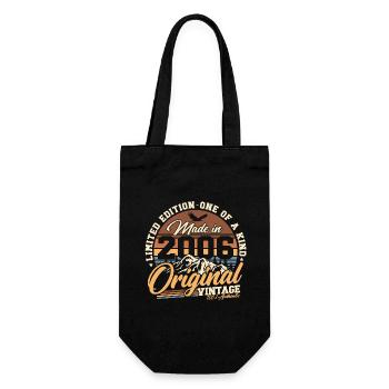 2006 Jahrgang Vintage Retro Geburtstag Geschenk - Geschenkbeutel für Flaschen - Schwarz - Vorne