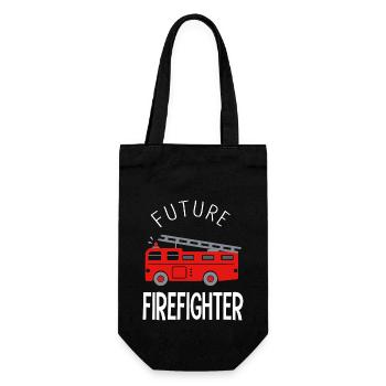 Pompiers futur sapeurs pompiers comme papa pompier - Sac à bouteille - noir - Devant