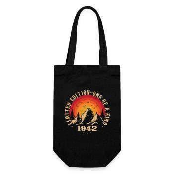Vintage 1942 Retro 1942 1942 Anniversary Gift - Gift Bag for Bottles - black - Front