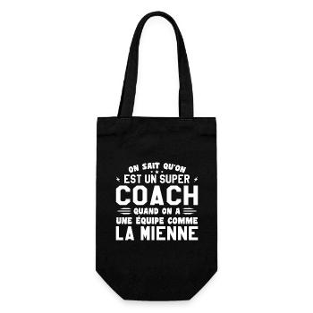 We know that we are a great coach - Gift Bag for Bottles - black - Front