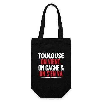 Rugby Toulouse Humour Cadeau Supporter Rugby - Sac à bouteille - noir - Devant