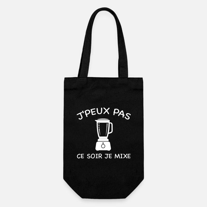 J'peux pas ce soir je mixe - Sac à bouteille - noir
