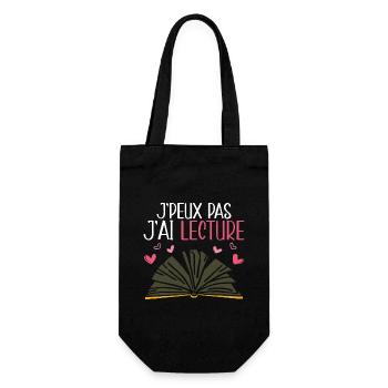 Je Peux Pas J'Ai Lecture - Sac à bouteille - noir - Devant