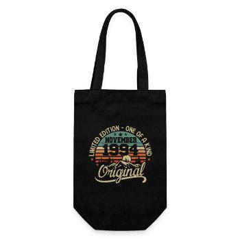 Retro November - November 1994 Birthday Gift - Gift Bag for Bottles - black - Front