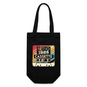 Retro 1975 Vintage 1985 - Cadeau Anniversaire 1985 - Sac à bouteille - noir - Devant
