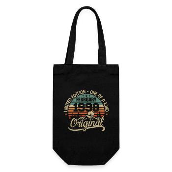 Né En Février 1998 Cadeau Millésime - Février 1998 - Sac à bouteille - noir - Devant