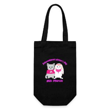 International Women's Day - Gift Bag for Bottles - black - Front