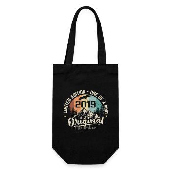 Original November 2019 Geburtstag November 2019 - Geschenkbeutel für Flaschen - Schwarz - Vorne