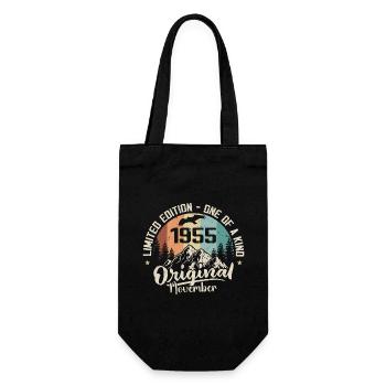 Original November 1955 Geburtstag November 1955 - Geschenkbeutel für Flaschen - Schwarz - Vorne