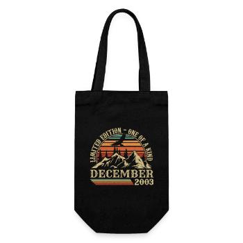 Vintage December 2003, Awesome Since December 2003 - Gift Bag for Bottles - black - Front
