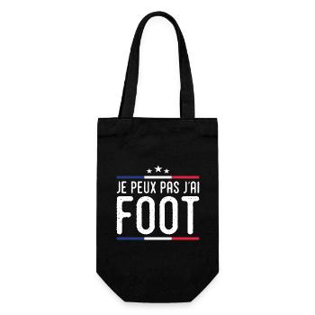 I can't I have football football player Footballer - Geschenkbeutel für Flaschen - Schwarz - Vorne