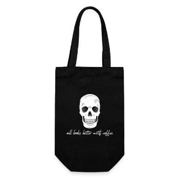 Caféine de café Crâne - Sac à bouteille - noir - Devant