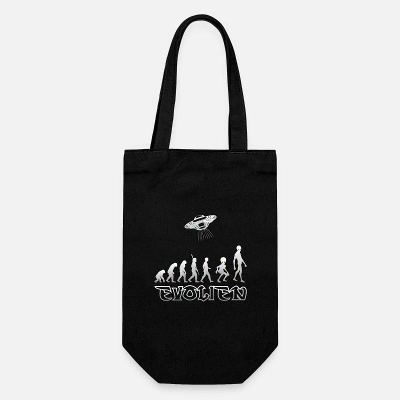 Evolution Alien Ufo - Geschenkbeutel für Flaschen - Schwarz
