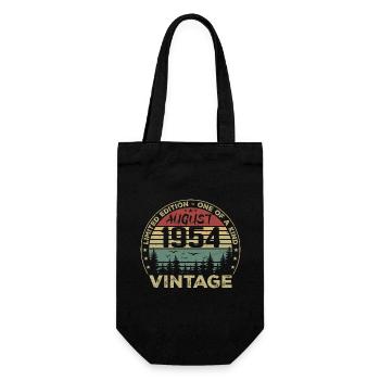 Vintage 1954 Millésime Août 1954 August 1954 Août - Gift Bag for Bottles - black - Front
