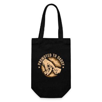 Funny Daddy Men Dad Boys Funny Promoted To Daddy - Sac à bouteille - noir - Devant