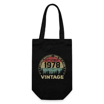 September 1978 Vintage Birthday Gift 1978 - Gift Bag for Bottles - black - Front