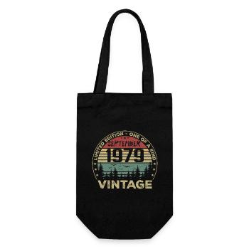 September 1979 Vintage Geburtstagsgeschenk 1979 - Geschenkbeutel für Flaschen - Schwarz - Vorne