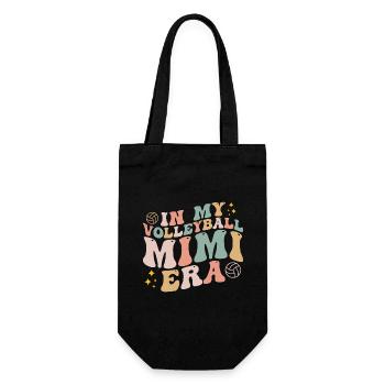 In meinem Volleyball Mimi Ära Retro Spieltag Groovy - Geschenkbeutel für Flaschen - Schwarz - Vorne