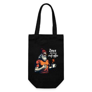 Zeus also brews craft coffee! - Gift Bag for Bottles - black - Front