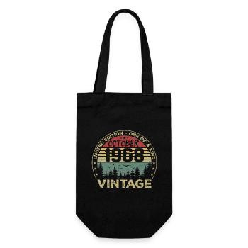 Anniversaire Millésime Fabriqué en Octobre 1968 - Sac à bouteille - noir - Devant