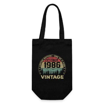 Anniversaire Millésime Fabriqué en Octobre 1986 - Sac à bouteille - noir - Devant