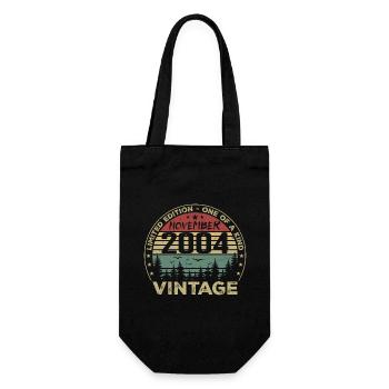 Novembre 2004 Cadeau Vintage - Né en Novembre 2004 - Sac à bouteille - noir - Devant