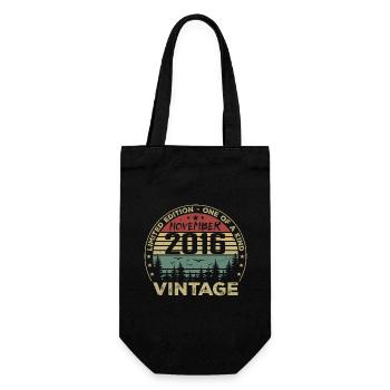 Novembre 2016 Cadeau Vintage - Né en Novembre 2016 - Sac à bouteille - noir - Devant