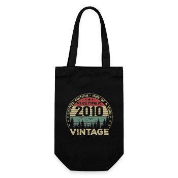 Cadeau D'anniversaire Décembre 2010 Vintage Rétro - Sac à bouteille - noir - Devant