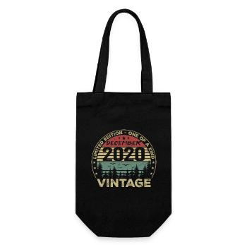 Cadeau D'anniversaire Décembre 2020 Vintage Rétro - Sac à bouteille - noir - Devant