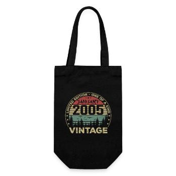 Vintage Janvier 2005 Anniversaire Janvier 2005 - Sac à bouteille - noir - Devant