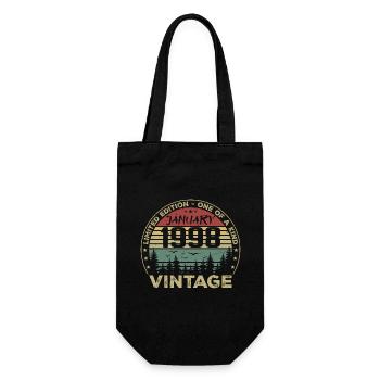 Vintage January 1998 Birthday January 1998 - Gift Bag for Bottles - black - Front