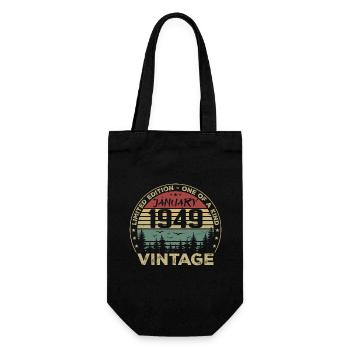 Vintage Janvier 1949 Anniversaire Janvier 1949 - Sac à bouteille - noir - Devant