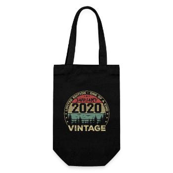 Vintage Janvier 2020 Anniversaire Janvier 2020 - Sac à bouteille - noir - Devant