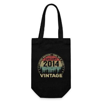 Vintage Janvier 2014 Anniversaire Janvier 2014 - Sac à bouteille - noir - Devant