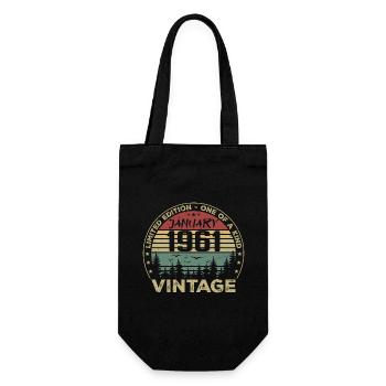 Vintage Janvier 1961 Anniversaire Janvier 1961 - Sac à bouteille - noir - Devant