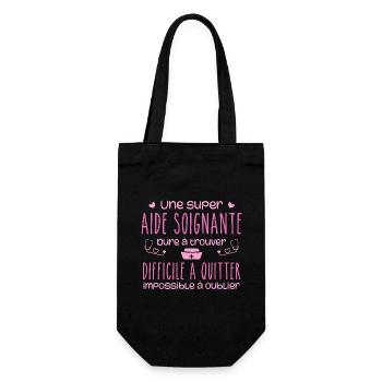 Une super Aide Soignante Cadeau Humour - Sac à bouteille - noir - Devant