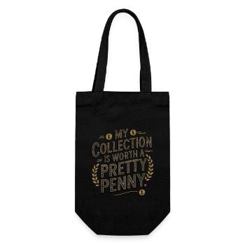 Coin Collecting – My Collection Is Valuable - Gift Bag for Bottles - black - Front