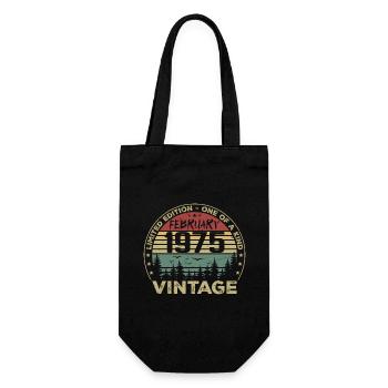 Retro February 1975 Vintage Gift February 1975 - Gift Bag for Bottles - black - Front