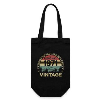 Rétro Février 1971 Cadeau Vintage Février 1971 - Sac à bouteille - noir - Devant