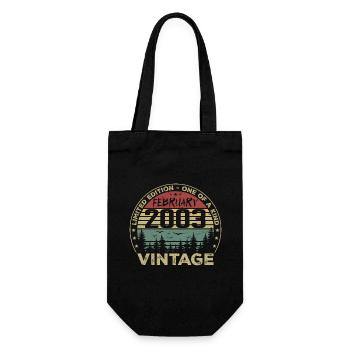 Retro February 2003 Vintage Gift February 2003 - Gift Bag for Bottles - black - Front