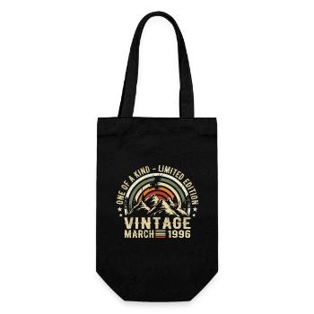 Born in March 1996 - Born in March 1996 - Gift Bag for Bottles - black - Front