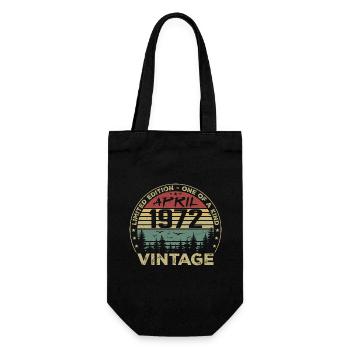 Cadeau Vintage Avril 1972 Anniversaire - Sac à bouteille - noir - Devant