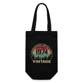 Cadeau Vintage Avril 1974 Anniversaire - Sac à bouteille - noir - Devant